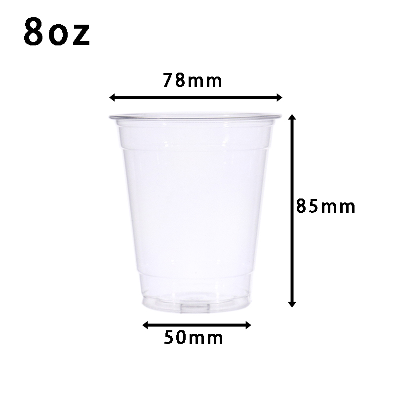 8oz PLA Customized Coffee Juice Tea Disposable Plastic Cup With Lid ...