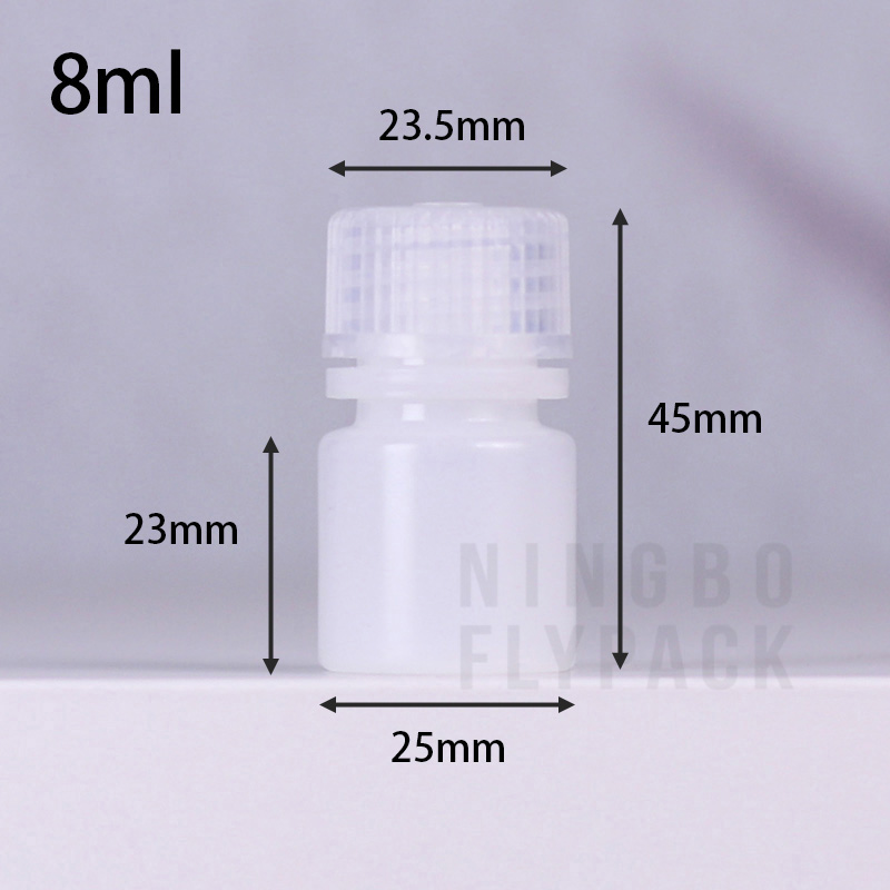 Plastic Liquid 8ml HDPE Lab Consumables reagent bottle - Ningbo Flypack