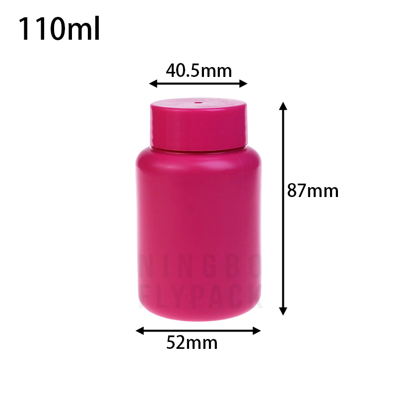 Plastic Container Packaging 110ml HDPE Makeup Remover Oil bottle with sponge